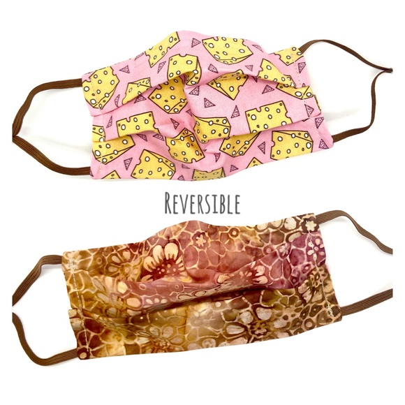 Pink String Cheese Floral Batik Face Mask NWT - Picture 1 of 1